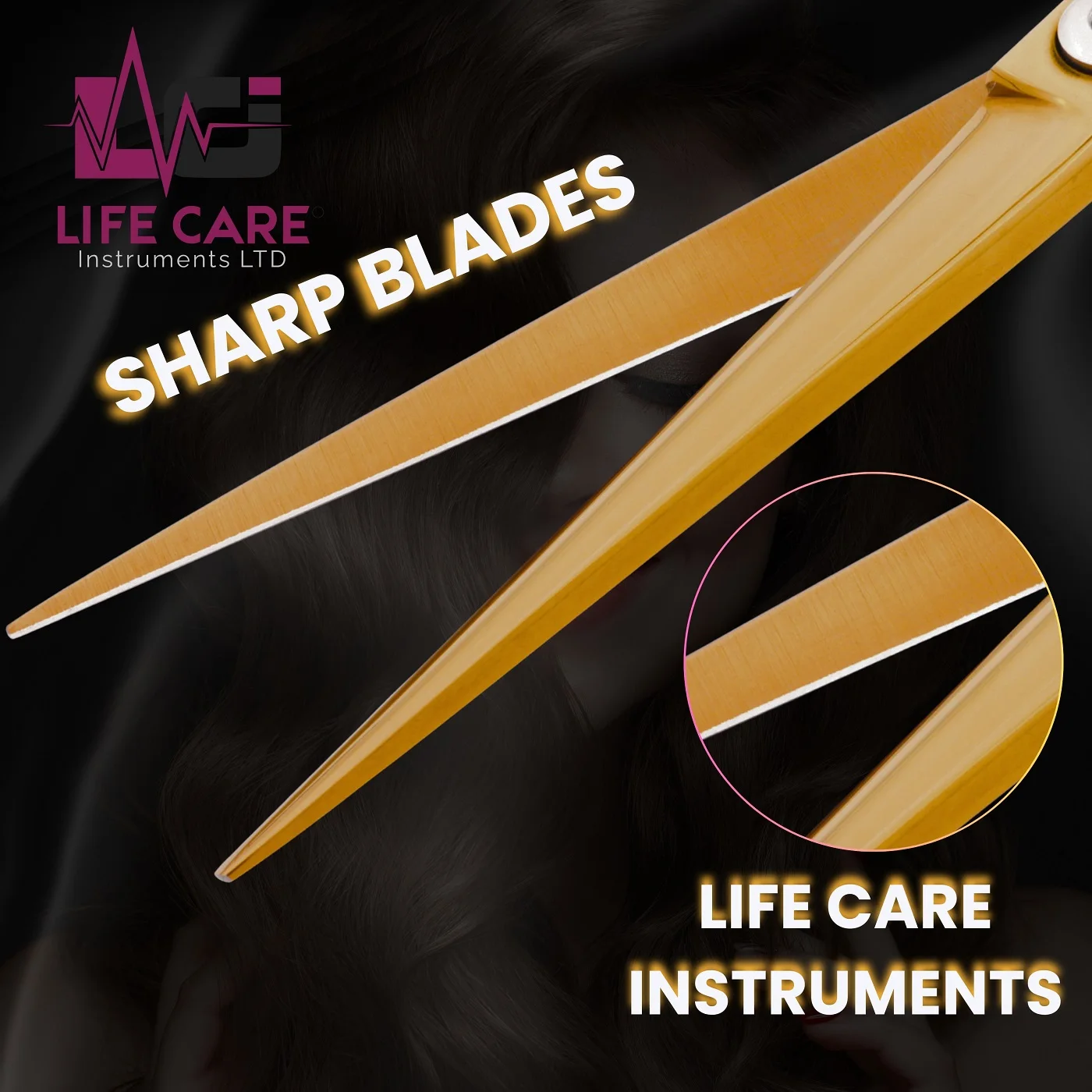 High Quality Scissors Custom color hairdressing scissors stainless Barber Scissors salon products by Life Care Instruments