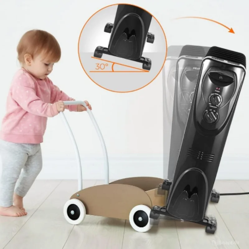 HOT PRODUCT Oil Filled Radiator Heater for indoor use Large Room Safe with Thermostat, 1500W Energy Efficient Quiet Space Heater