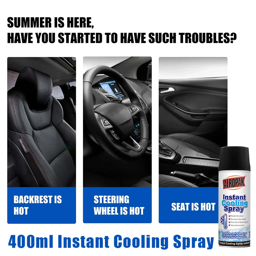 Aeropak Wholesale Freeze Fast 400ml Aerosol Car Instant Cooling Spray for Car and Skin