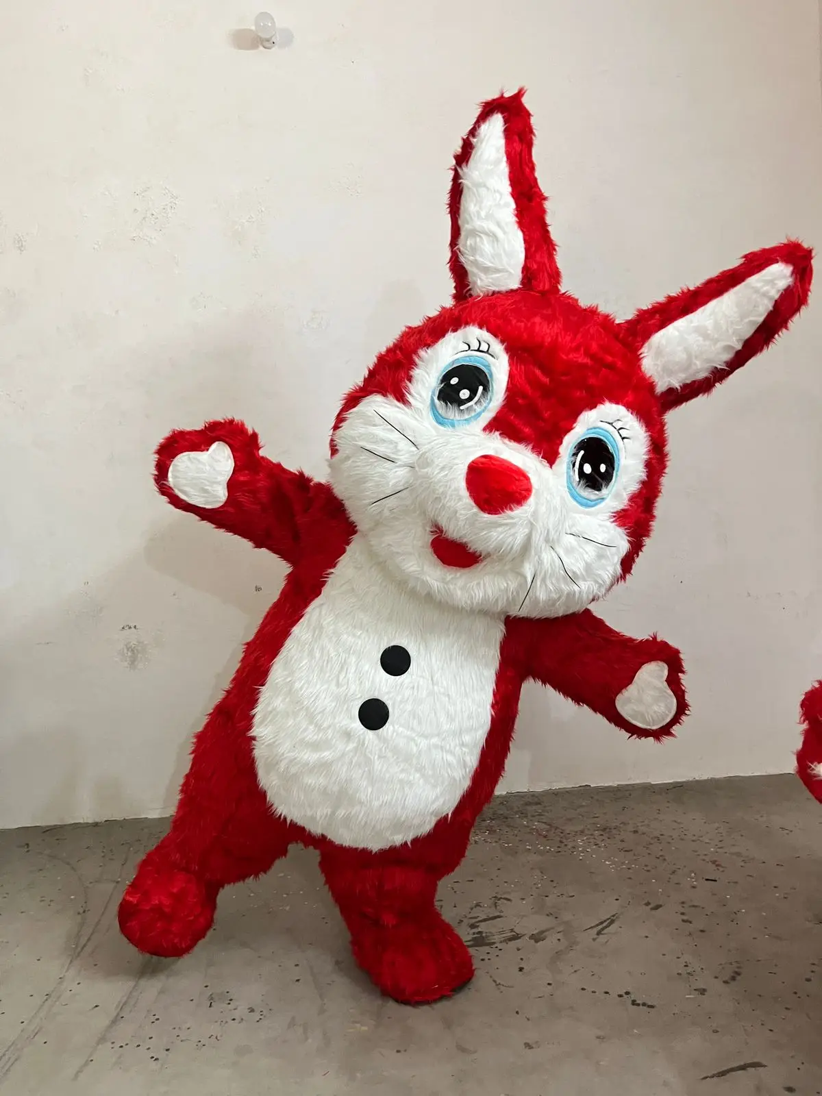 Ganesh Cute Inflatable Panda Costume Mascot Adults Black White Cosplay Carnival Dress Long Fur Elegant Cartoon Plush Stuff