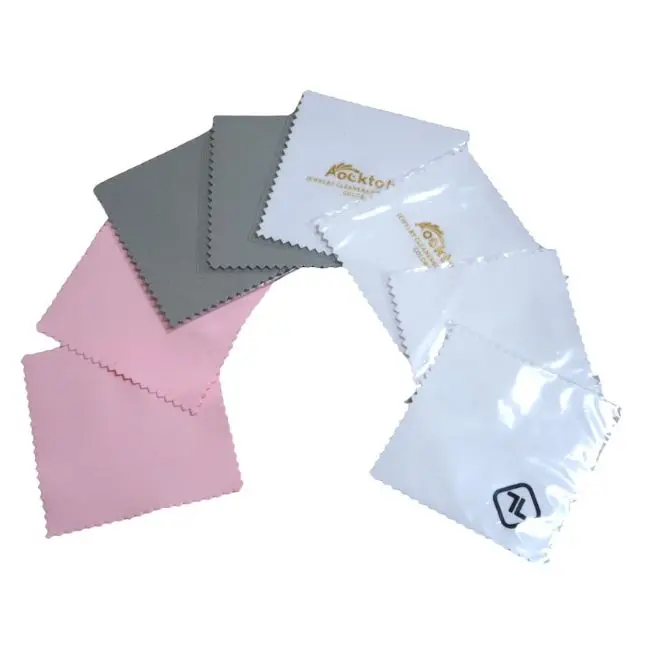 Wholesale Silver and  Printed Microfiber Jewelry Clean Cloth