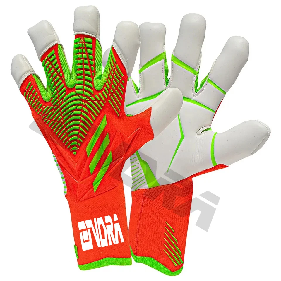 Professional Soccer Goalkeeper Gloves for Football Orange Blue Unisex OEM Customized Logo Finger Packing Protection Color MOQ