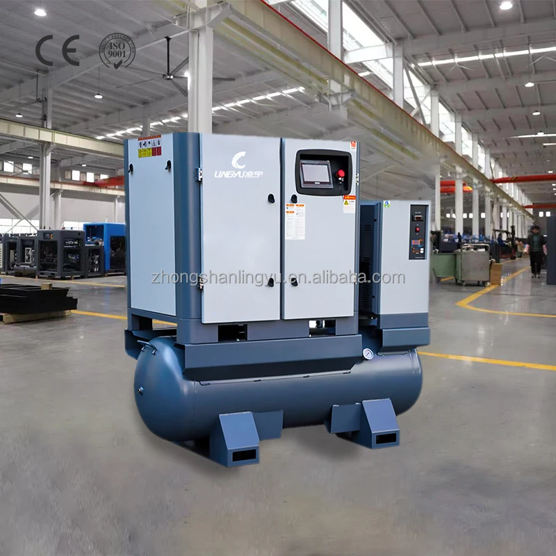 Lingyu 43cfm 16bar With 400l Air Tank 7.5kw 10hp screw Air Compressor