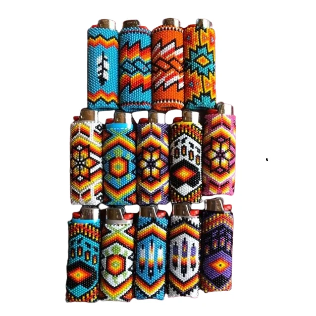 Luxurious Seed Beads Lighter Cover Pure Handmade Seed Beads Lighter Cover Lightweight Seed Beads Lighter Case
