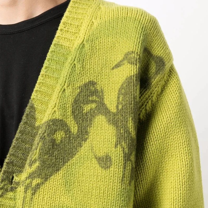 Sweater Men Knit Streetwear Unisex Mens Knitted Design Wholesale Winter Oversized Custom Cardigan