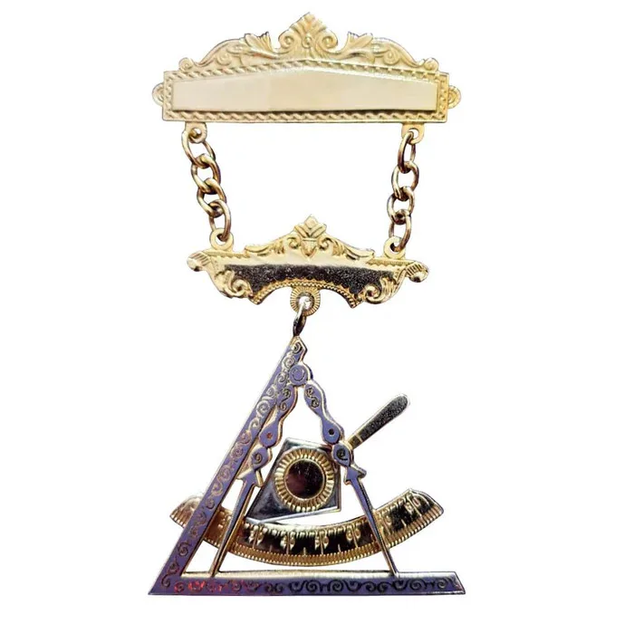 Высокое качество в прошлом прославленный Главный совет Ювелирное Украшение для груди Золотой и Серебряный квадрат компас обслуживание ручной работы