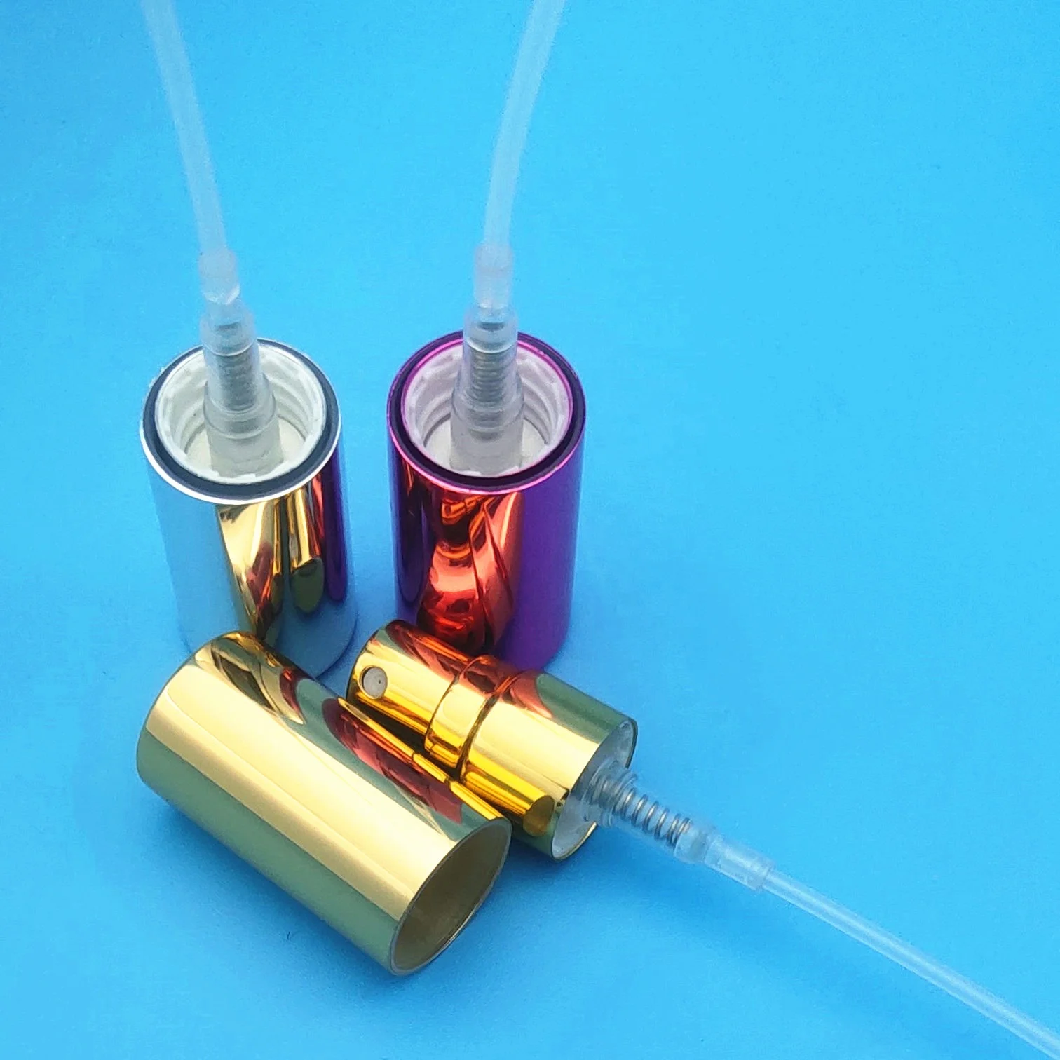 12 мм Алюминиевый металлический духи многоразового бутылка тумана насоса опрыскивателя с крышкой