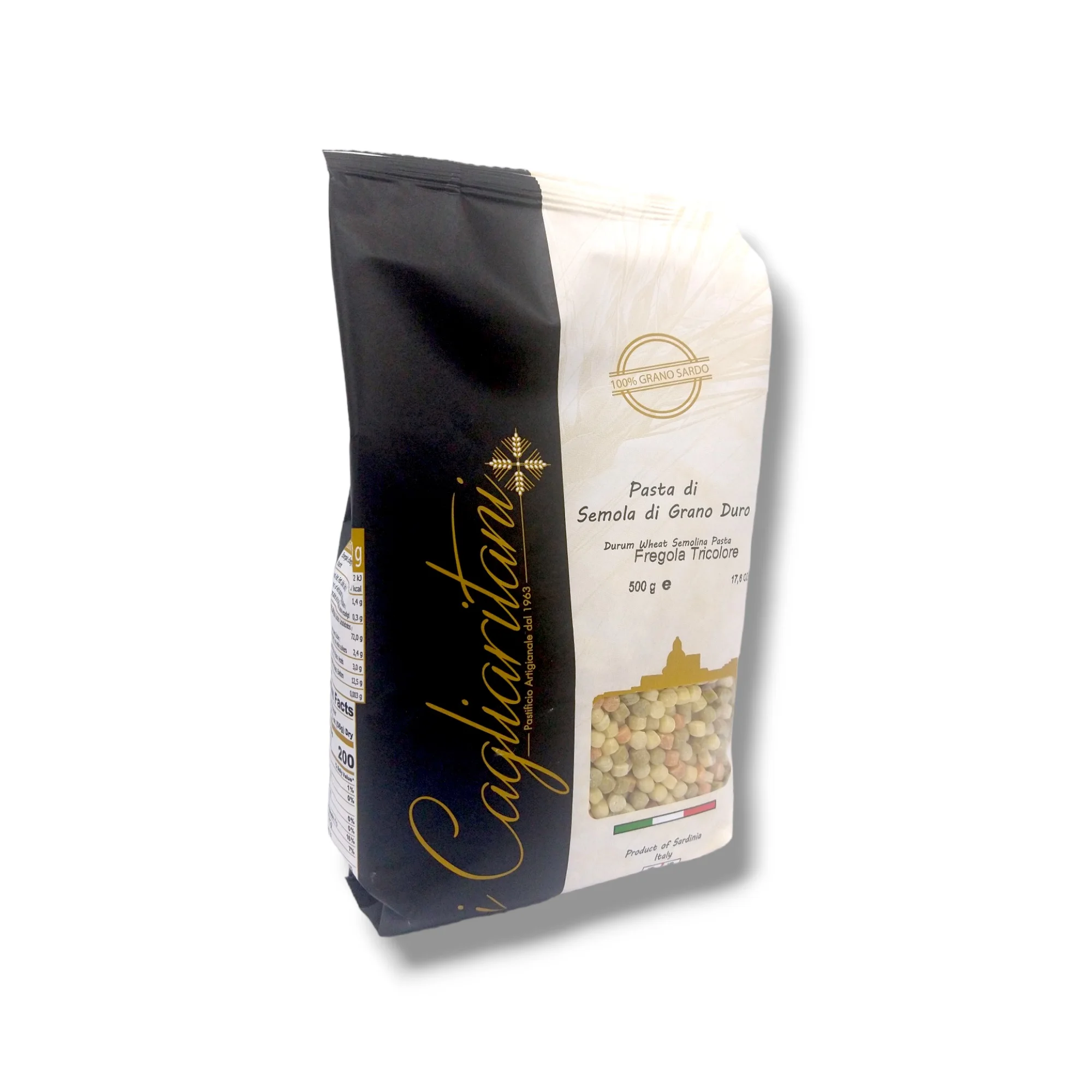 Best Selling Artisan Italian Pasta Fregola Tricolore 500gx12pcs Ideal for kids best in Soup or with Meat bronze drawn