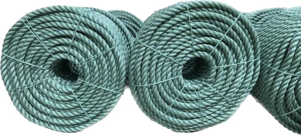 High-Durable Blue Telecom Drawing Rope Australia Market 3 Strands Twisted PP Split Film High Breaking Strength Double Braid