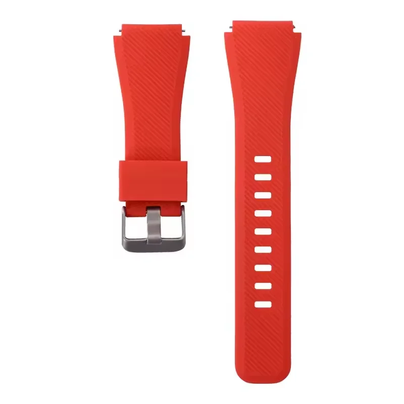 Hot sale Breathable 20mm 22mm silicon watch straps Twill Silicone Strap for Samsung Galaxy Watch band