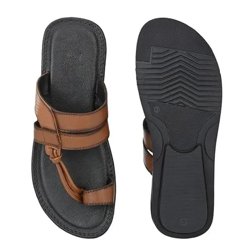 wholesale men genuine leather slippers fashion Comfortable Men slippers Custom Logo Hard-Wearing Flat Pu sole
