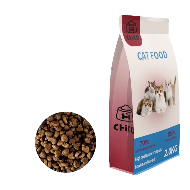 OEM Cheapest Cat Food Factory Exports 10KG High Protein Pet Food Raw Chicken Flavors Fish Shapes All Age Cat Dry Food