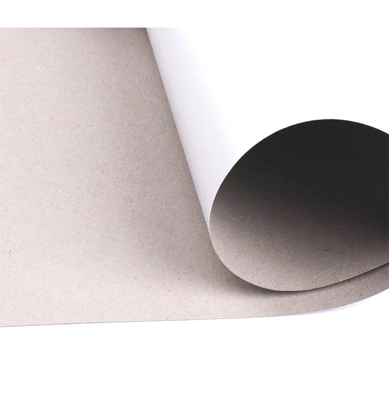 duplex board grey white cardboard kraft with grey back 20pt