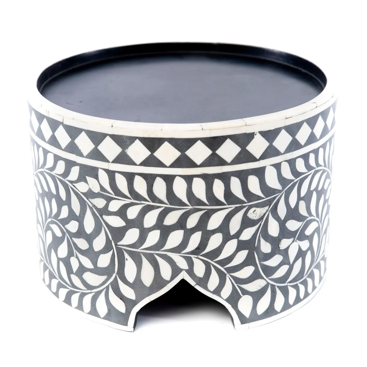 Hot Selling Mother Of Pearl Shell Inlay Cake Stand Made Of Wood Handcrafted Table Decor