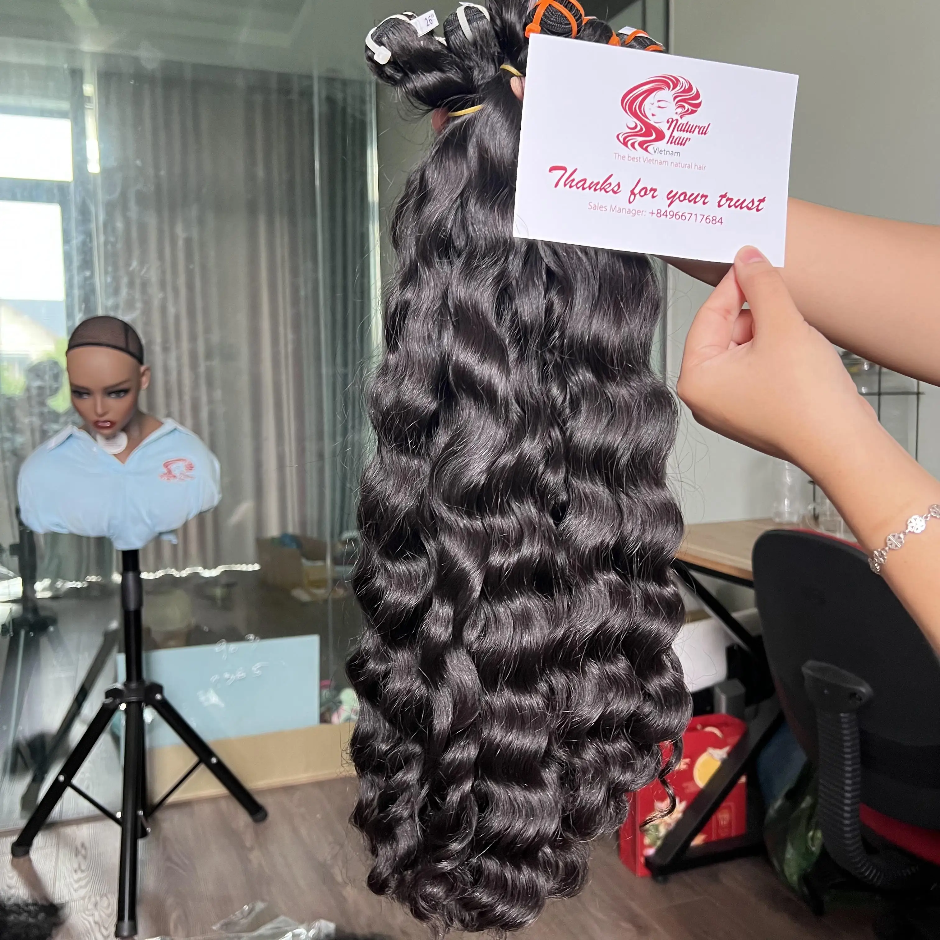 Vietnamese Hair Supplier Top Product Raw Vietnamese Burmese Curly Weft Hair Virgin Human Hair