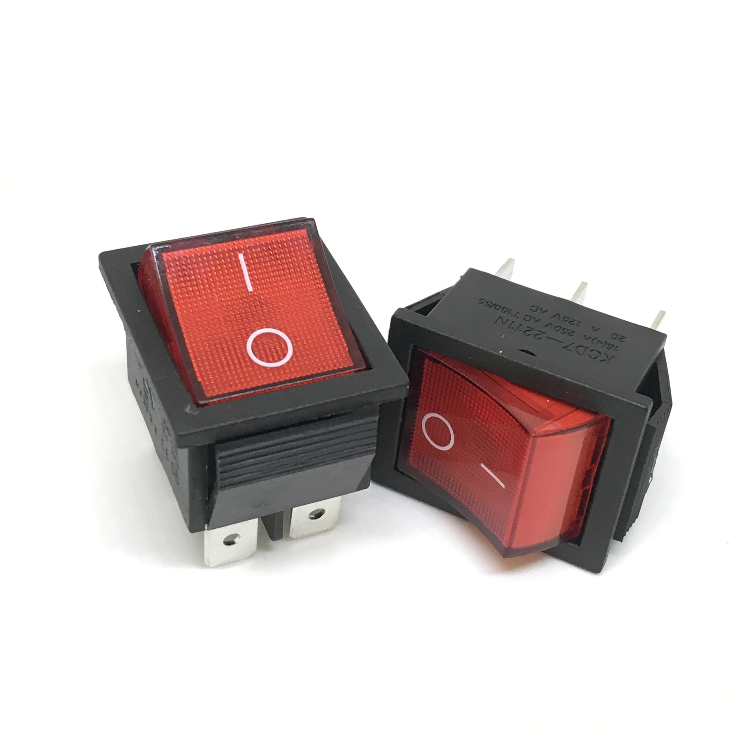 Sale Simplicity rocker switch 20A  on-off 2 position red led 4 pins Rocker Switch KCD4 T125/55