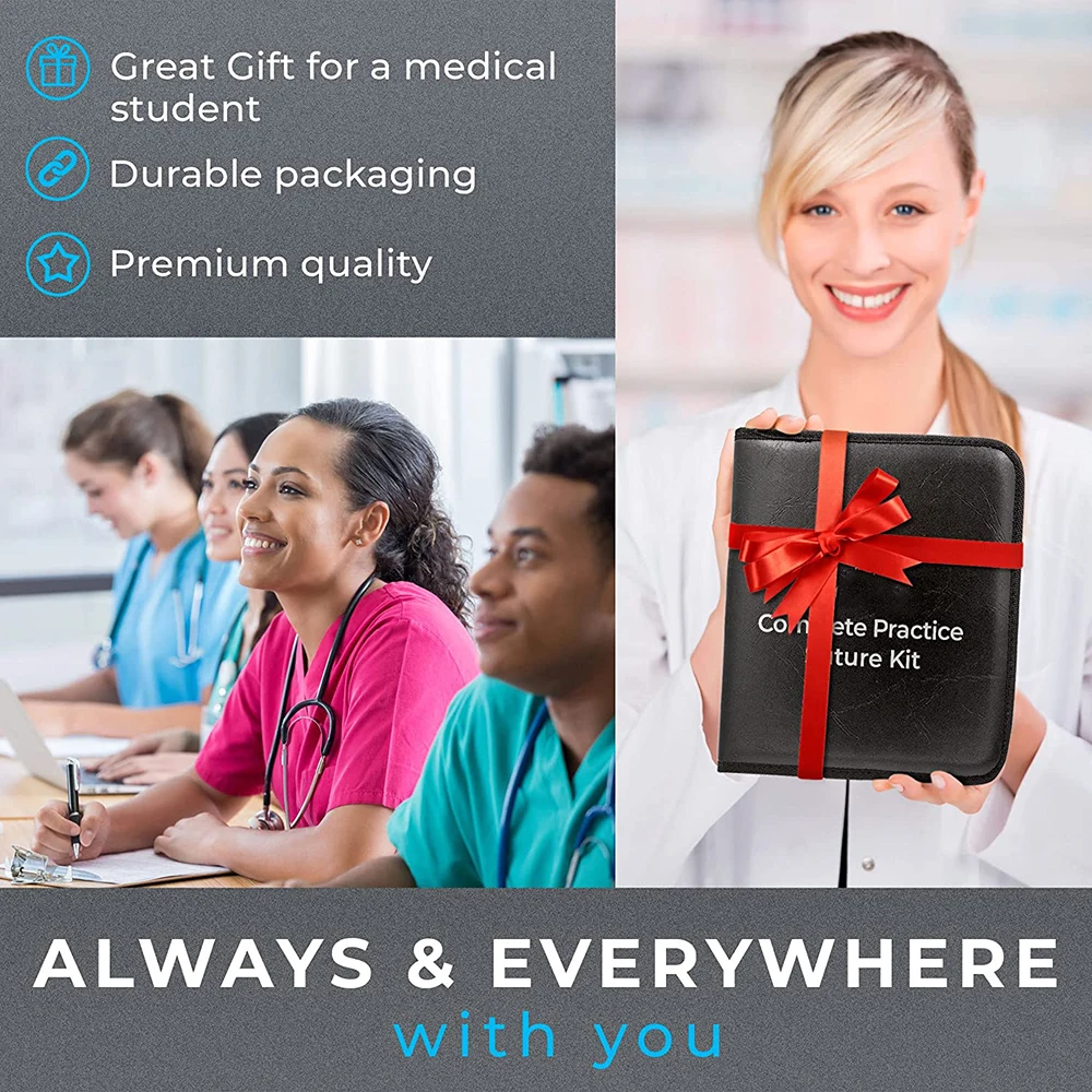 German Steel 9 Pieces Advances Surgical kits With Tweezers Forceps Scalpel Handle Suture Piratic Kit