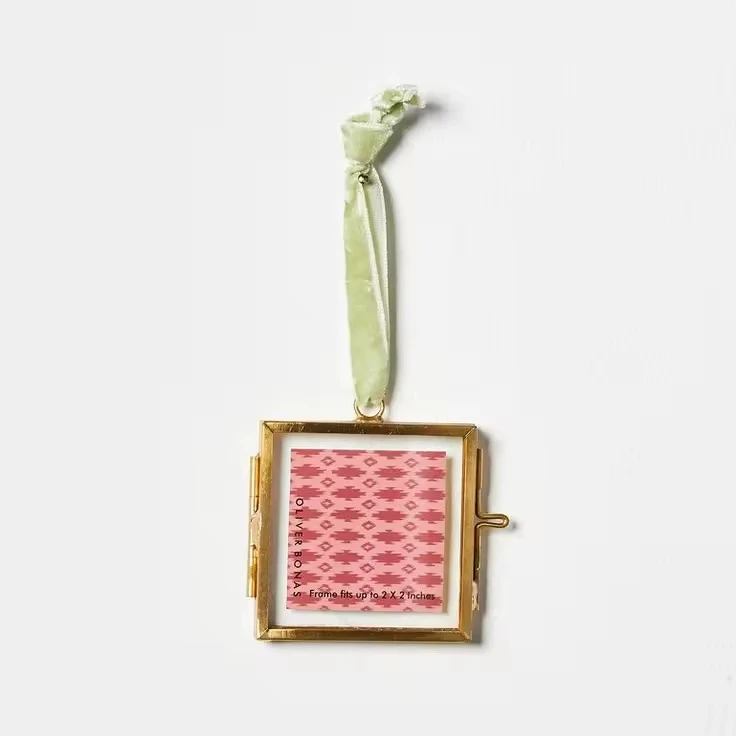 Vintage Style Glass brass Kiko frame Hanging glass Picture Frame Gold Finished Pressed Flower & Leaf Decor For Home