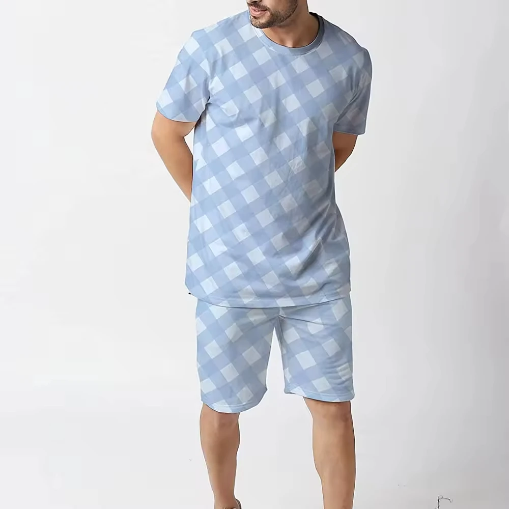 Short Sleeve Tops And Shorts set with custom logo Fashion Wear Man Summer Clothes Breathable Running Men T Shirt And Short Sets