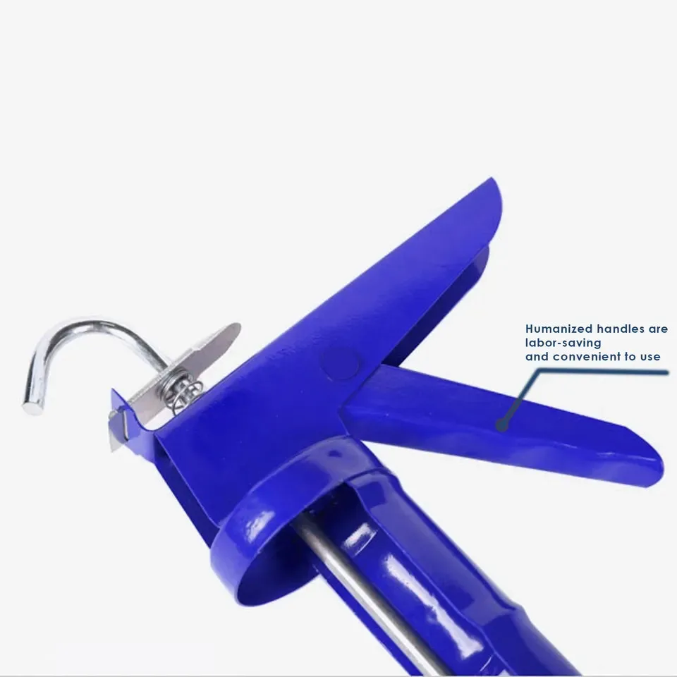 Caulking Gun Cordless OEM Caulk Gun Skeleton Silicone Body Steel Power Caulking Gun Cordless Wheel Nozzle Handle Ratchet Rod Zi