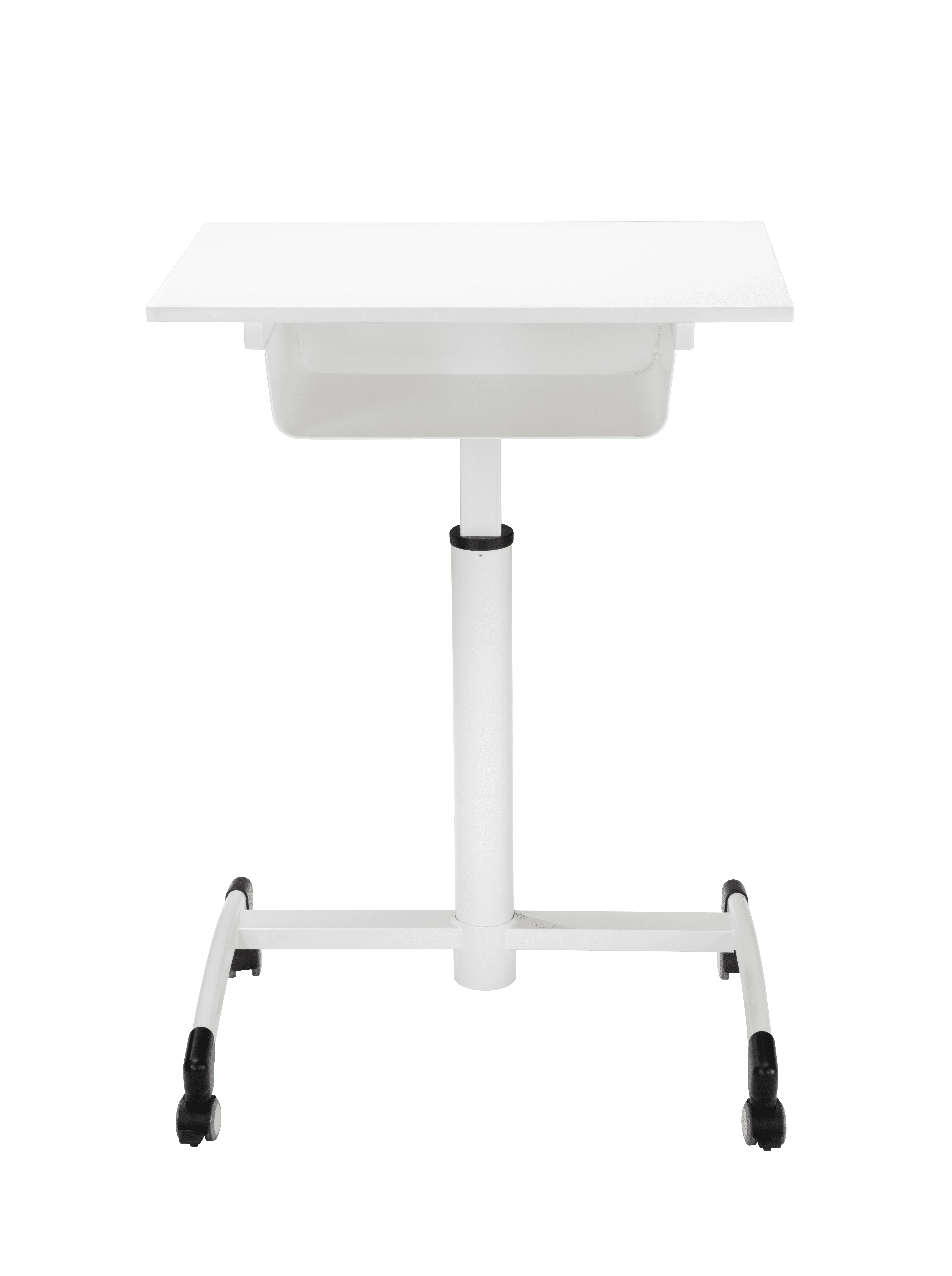 Height Adjustable Desk Training Desk with Storage Drawer on Wheels for School Office Use