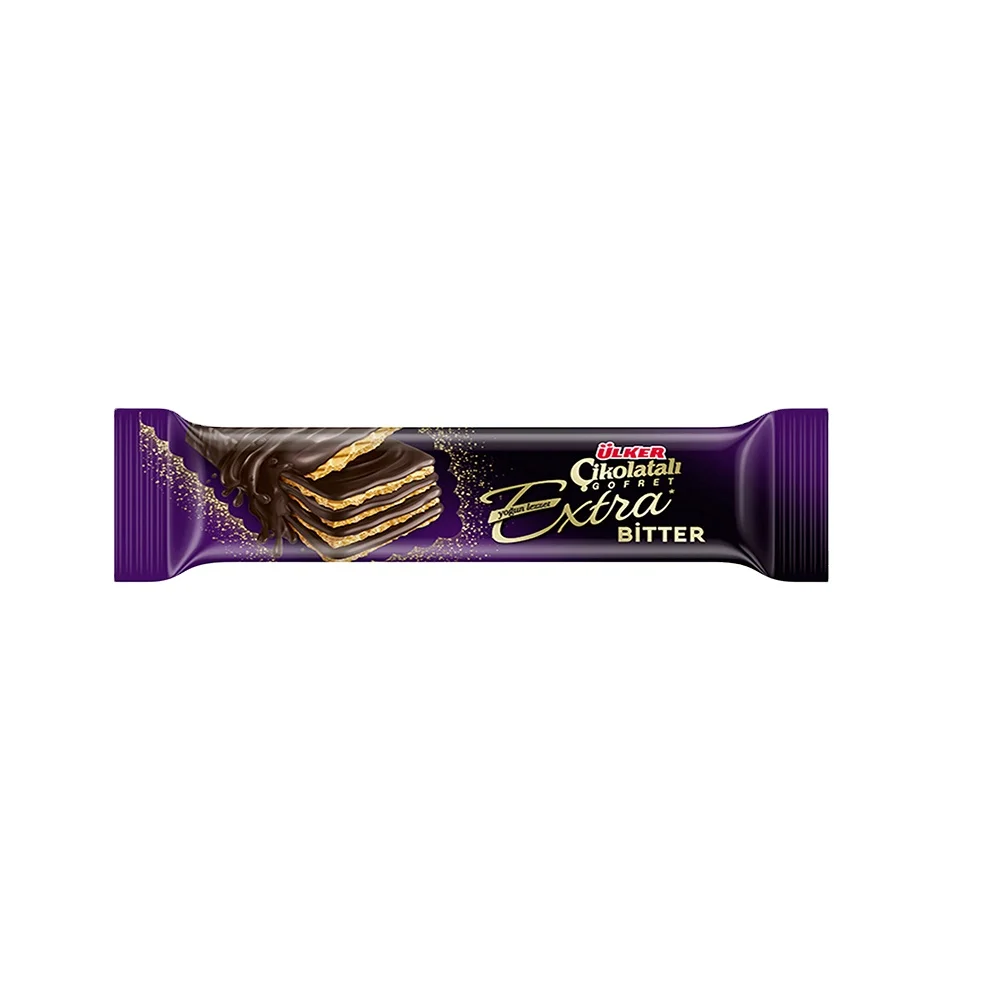 Extra dark chocolate wafer with intense flavor 45 gr x 108 All Time Fresh Date and Quality Service From Turkey