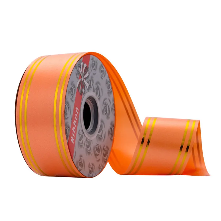 50 Yards Colored polypropylene PP solid plain ribbon plastic ribbon polypropylene plastic gift ribbon roll
