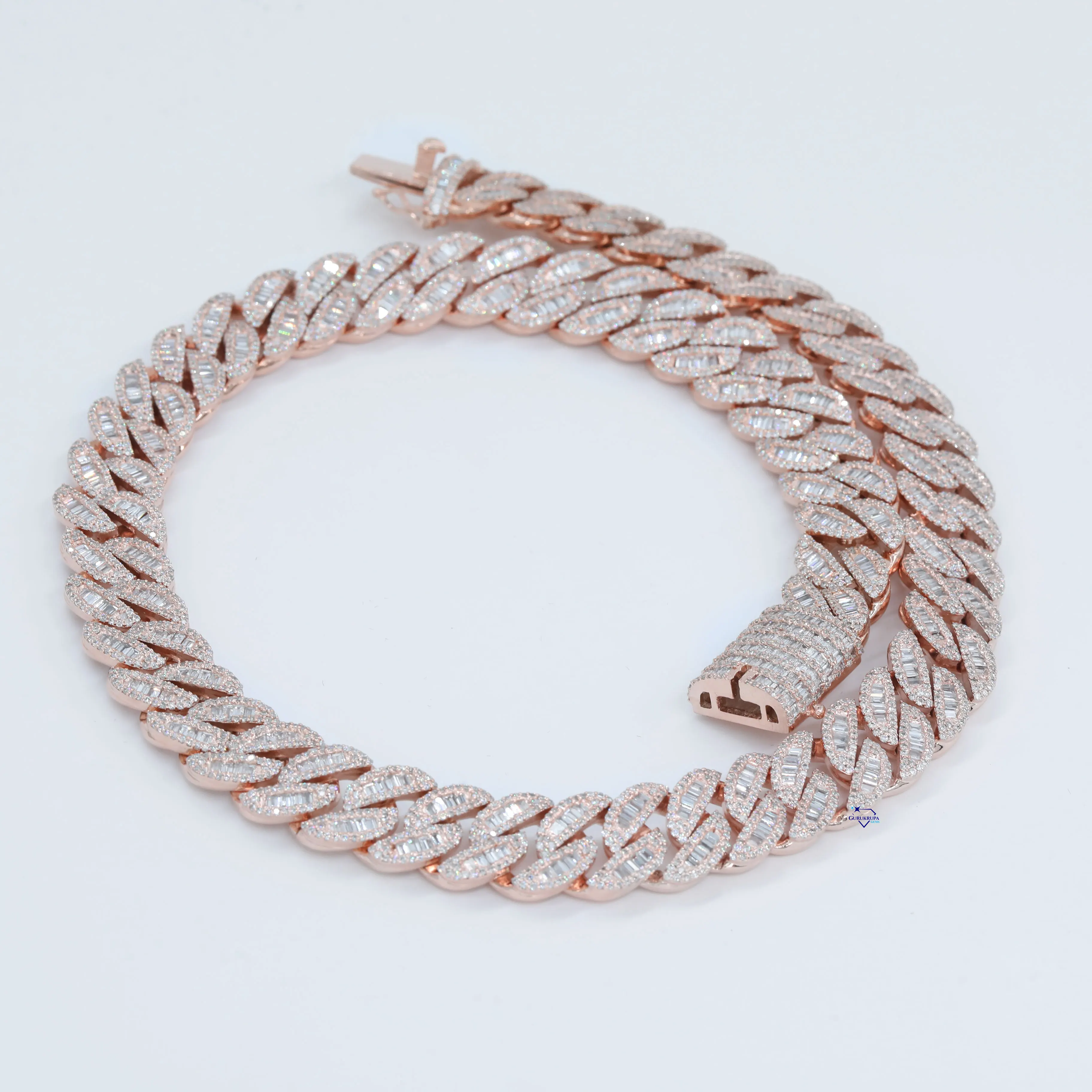 Hip Hop Jewelry Crafted 14Kt Rose Gold Featuring Lab Grown Diamonds Cuban Chain Bright Your Style Enhanced With VVs Clarity