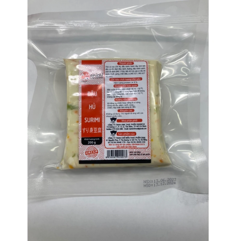 Soup topping Hot pot set OEM HACCP ISO High Quality Surimi Tofu Keep Frozen For All Ages Haccp Vacuum Pack Vietnam Manufacturer