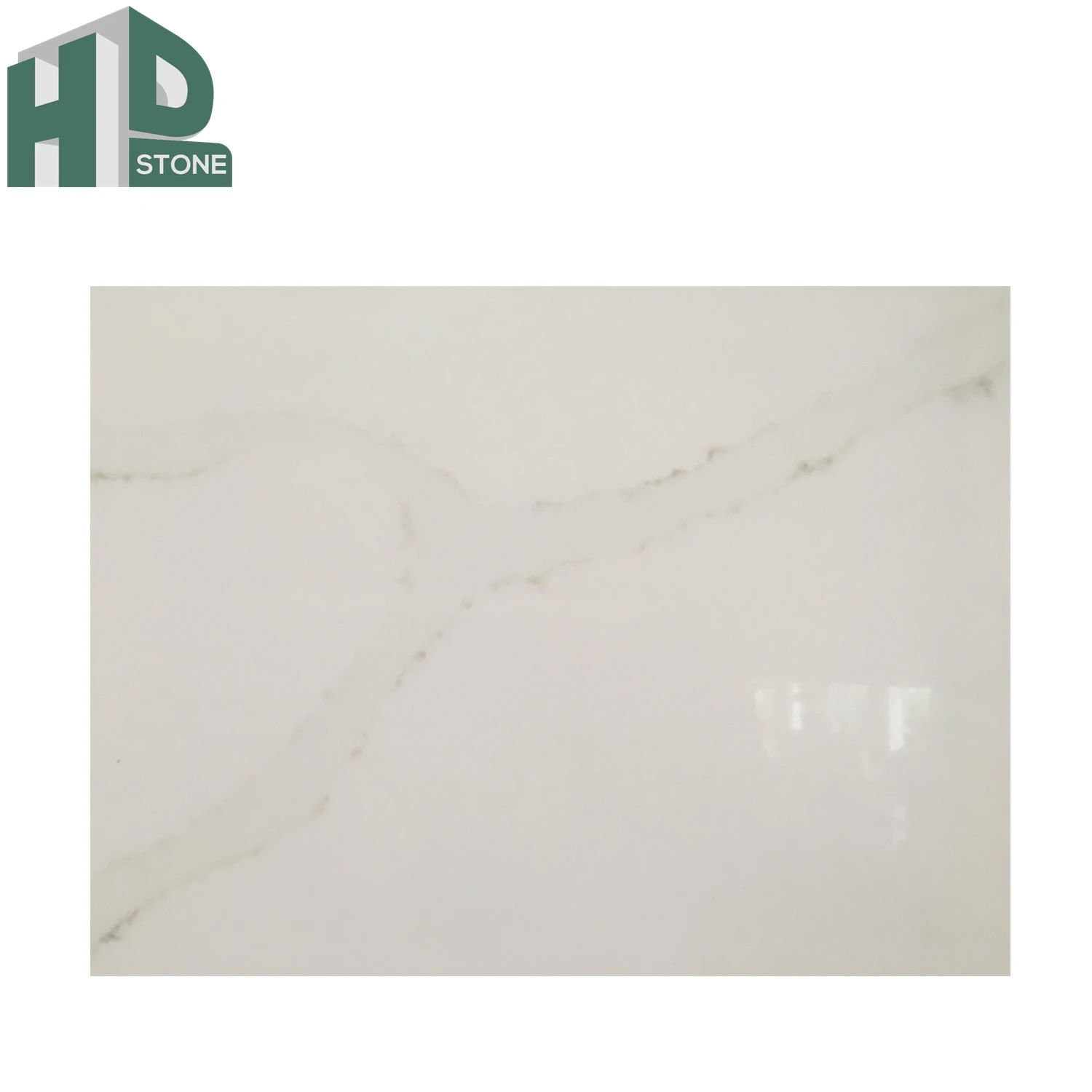 Calacatta White Quartz Slab Price Countertops Artificial Quartz Stone with Grey Veins