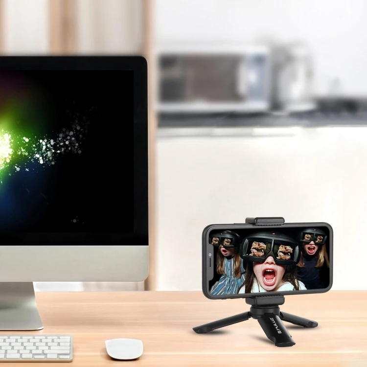 Best Quality Plastic Mini Plastic Tripod + Universal Phone Clamp Bracket for Taking Selfies and Recording Videos Hands Free