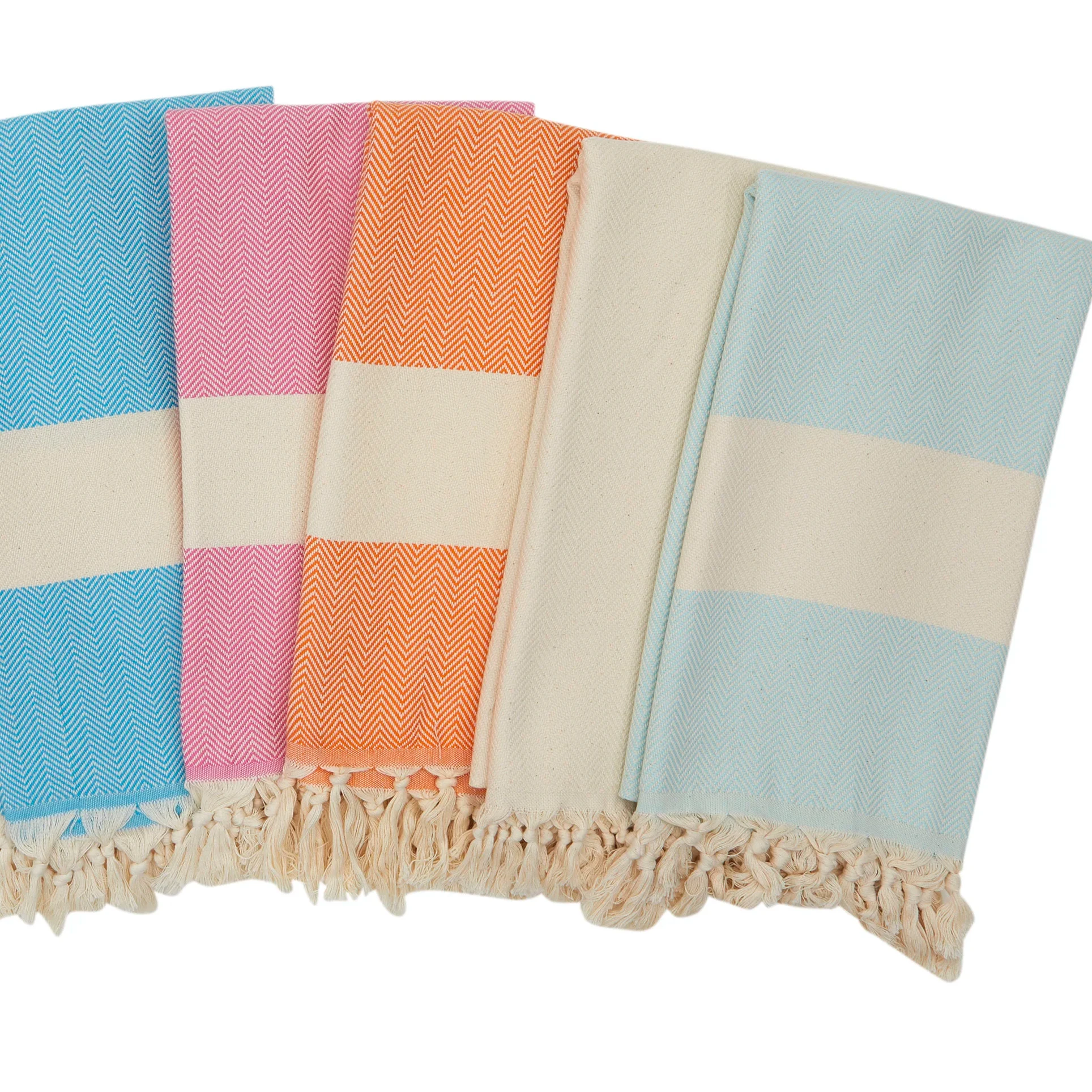 Herringbone Classic Pestemal Turkish Towels, Hamam Towels Wholesale - Blanket - mint2 Classic Collection
