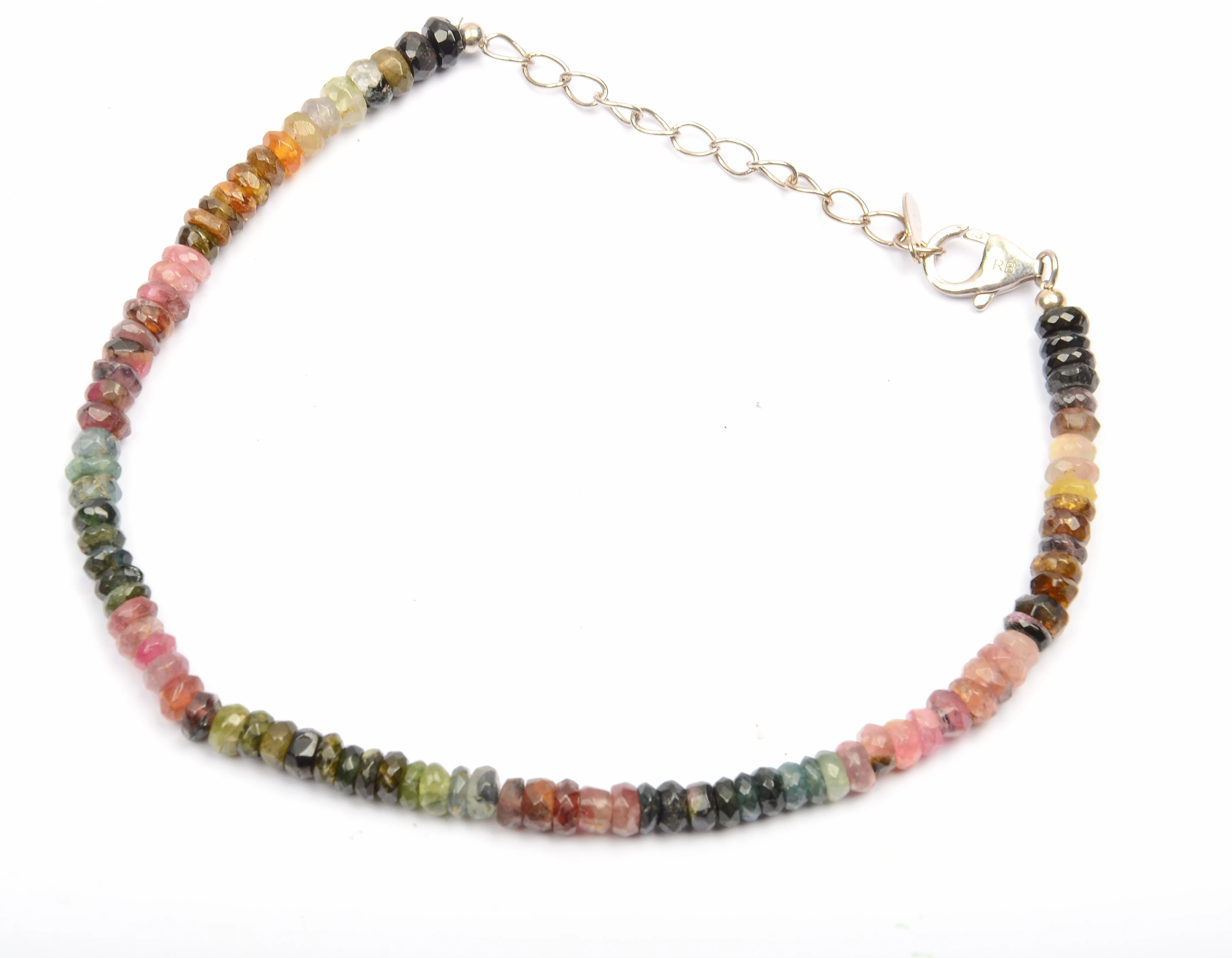 Женский браслет из натурального многотурмалина