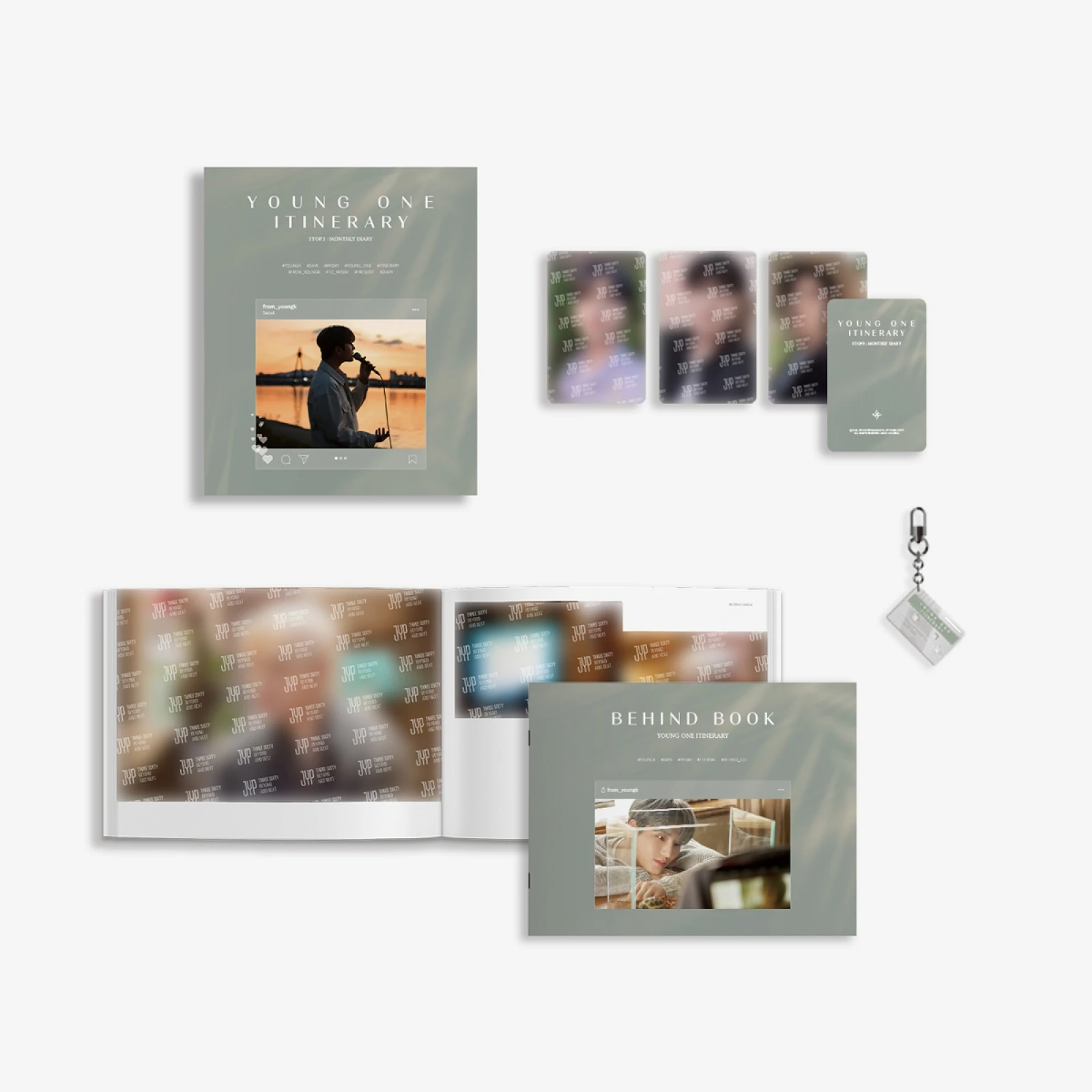 [Official KPOP Albums] Korean IDOL Boy Group Girl Group DAY6 Young K - YOUNG ONE ITINERARY STOP 3 : MONTHLY DIARY