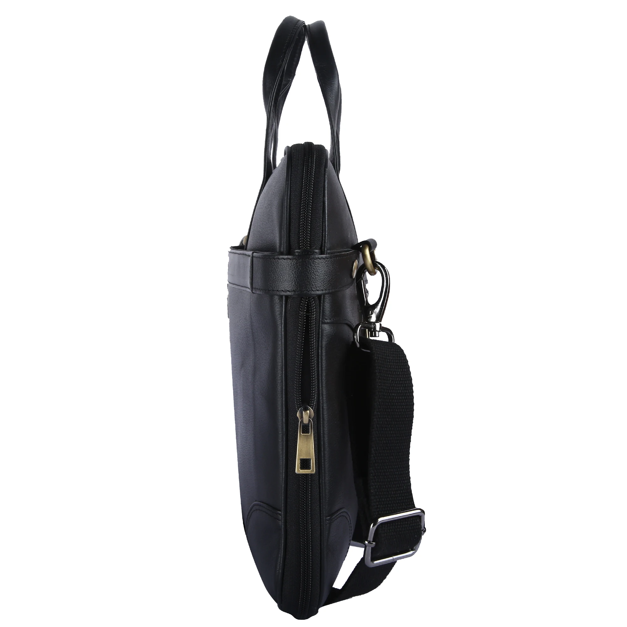 High Quality Hand Made Best Black Leather Waterproof case sleeve Laptop Bag briefcase business handbags At Wholesale Manufacture