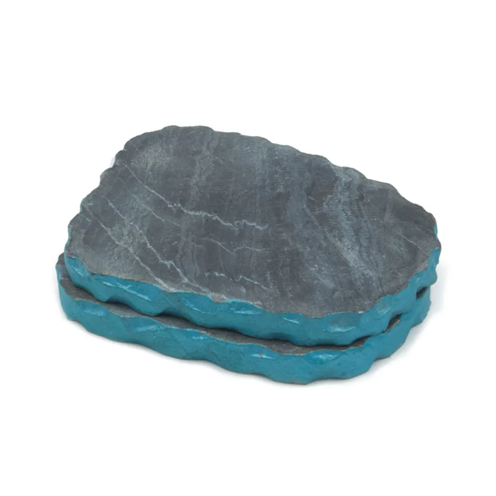 High Quality Natural Black Marble Coaster Set with Damage Edge For Table ware At Affordable Price