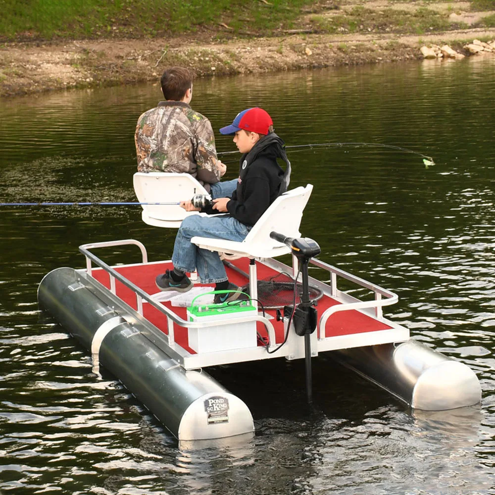 Mini Floating Pedal Pontoon Boat with Popular Design and Small Bimini Top for Water Sports