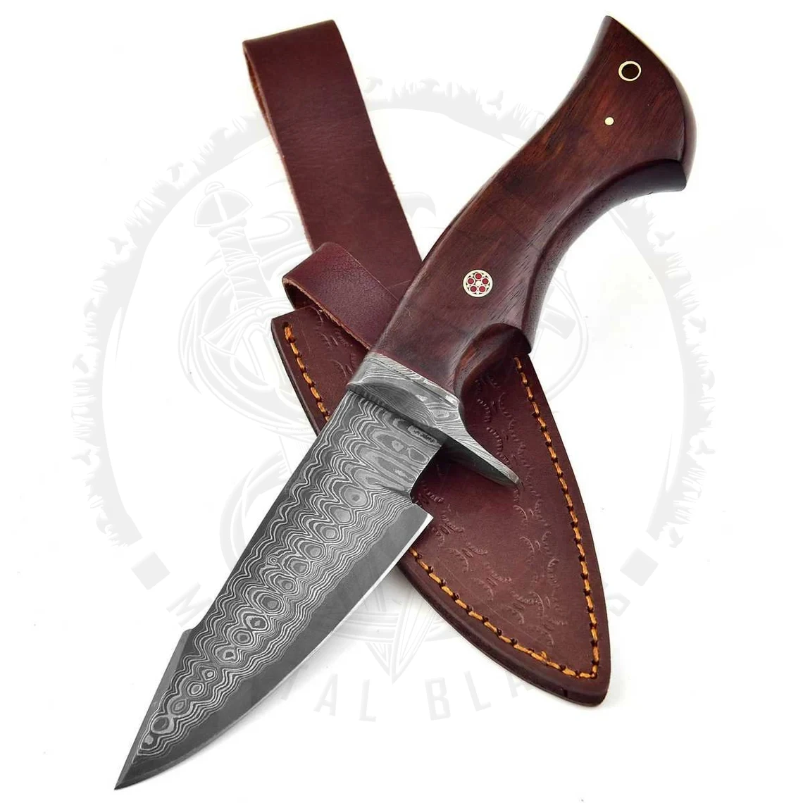 Hot Selling Factory Price Wooden Handle Best Stainless Steel Camping Bowie Pocket Knife Rose Wood Handle Camping Knife