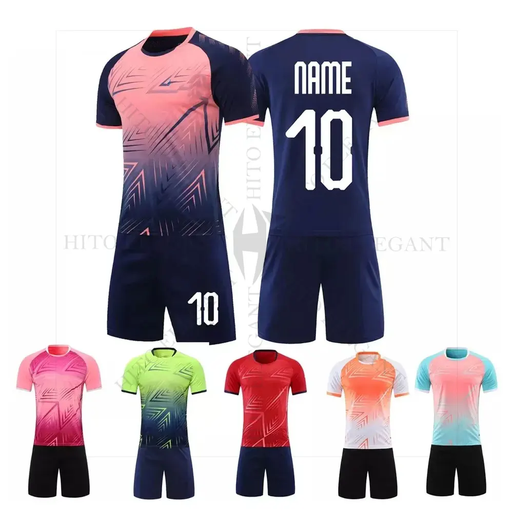 2023 Customized Logo Soccer Wear Quick Dry Recycled Polyester Shirts Sport Team Football Jersey for World Cup