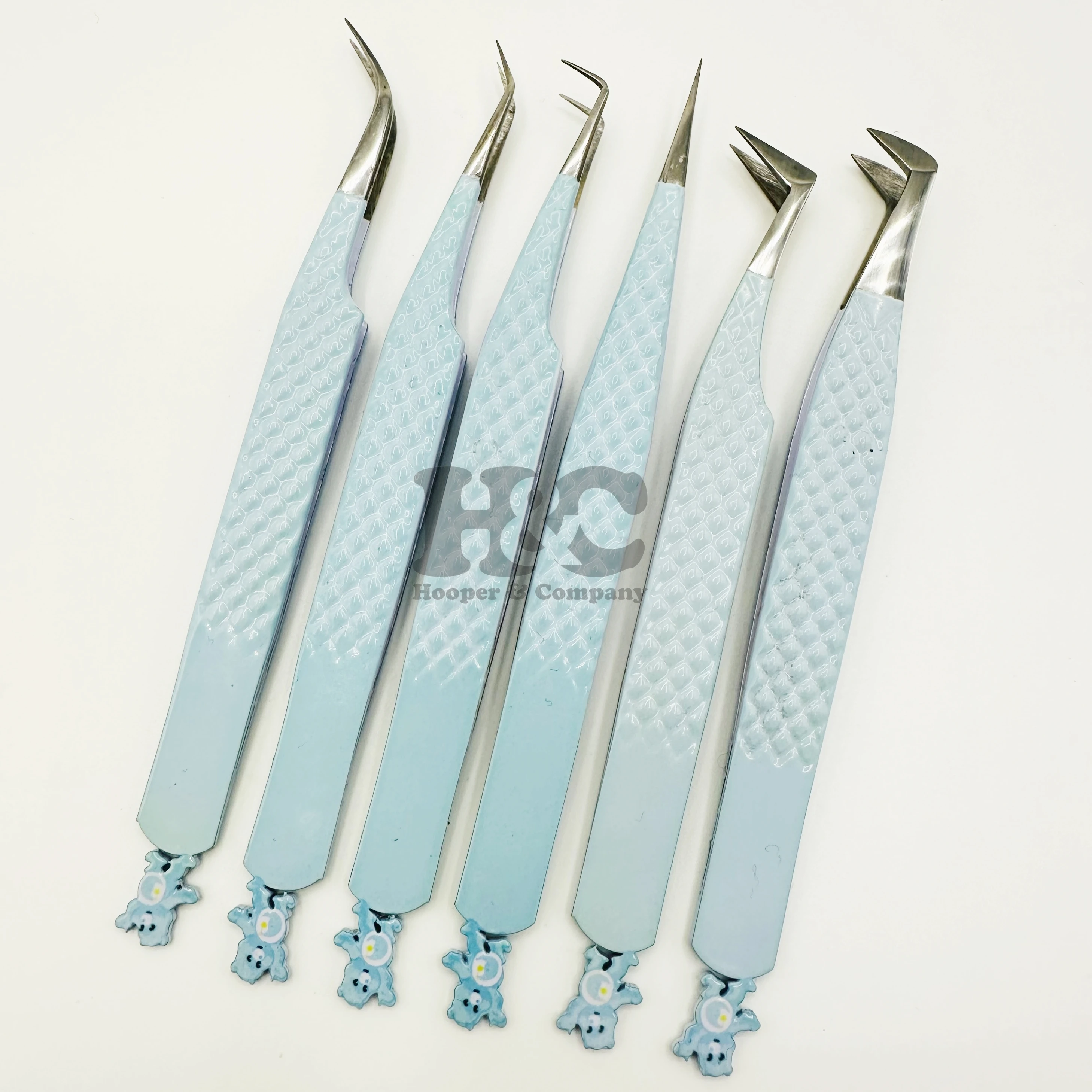 New Style Teddy Bear Tweezers Baby Blue Tweezer Private Label Logo Sustainable Stainless Steel Customized Tweezers Packing
