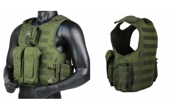 Outdoor Full Molle System Camo Armored Vest Quick Release 1000d Camouflage Full Protective Tactical Vest With Plate