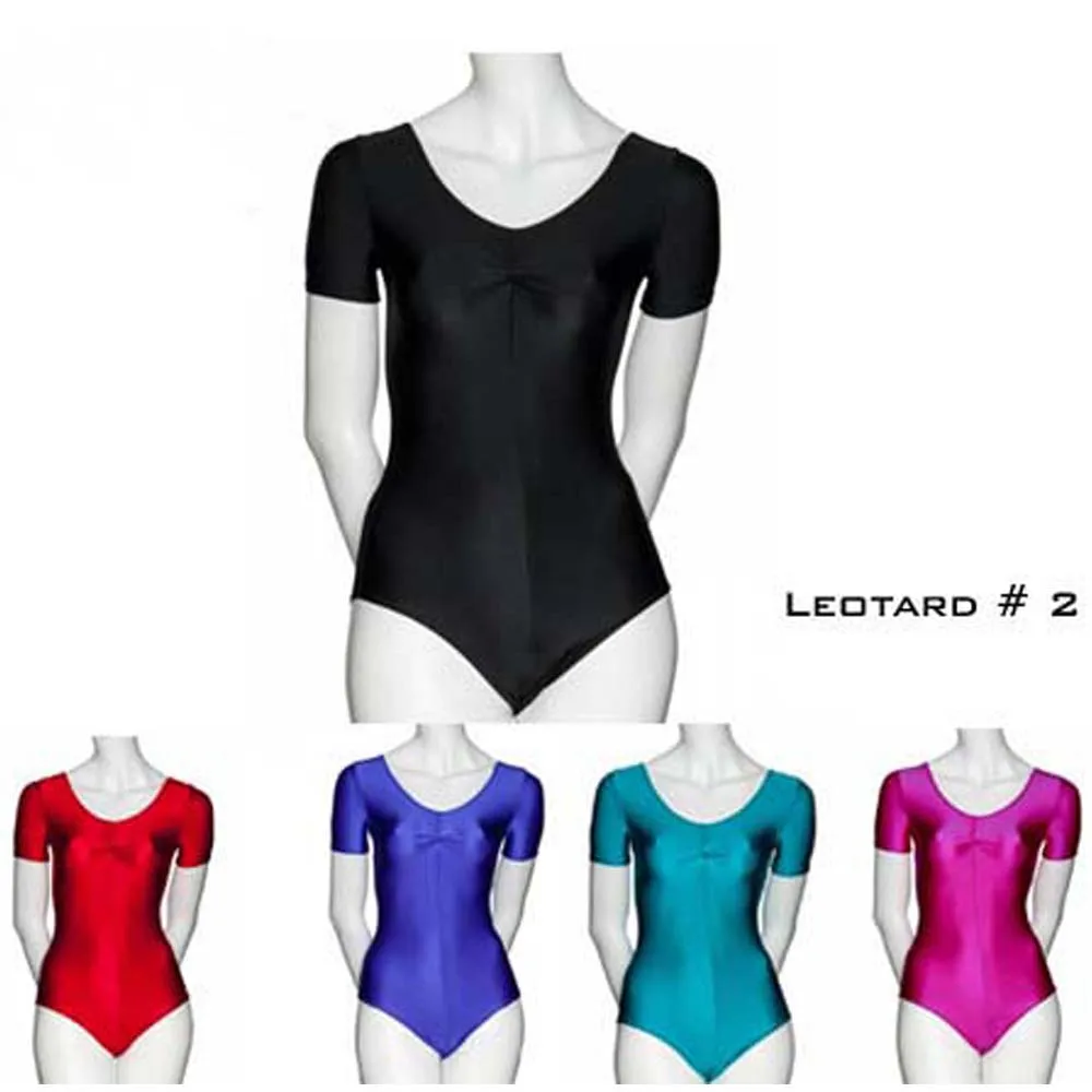 SLEEVELESS RUCHED DANCE GYMNASTICS LEOTARD
