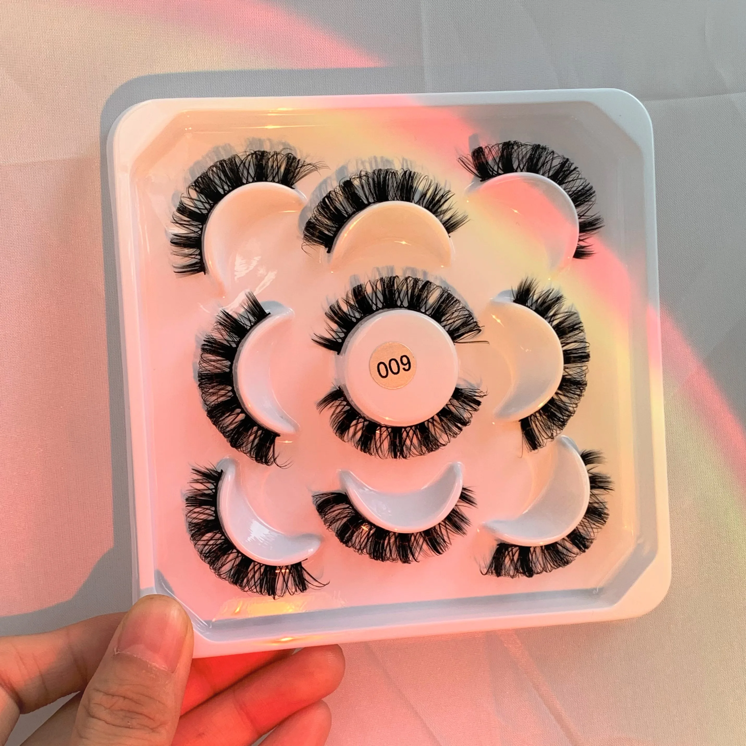 false eyelashes faux mink lashes customized 15mm 20mm D curl Russian strip eyelashes lashes 3d faux mink cat eye lashes