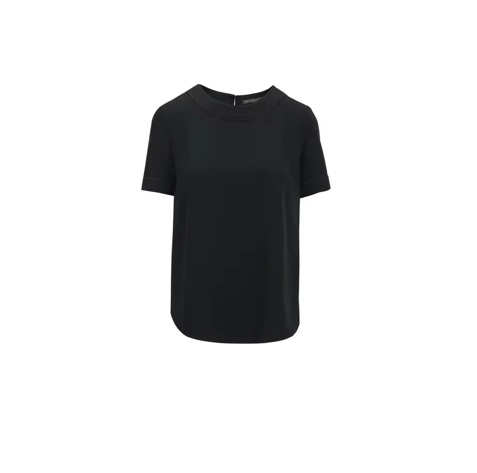 Wholesale High Quality Custom Black Women Blouse