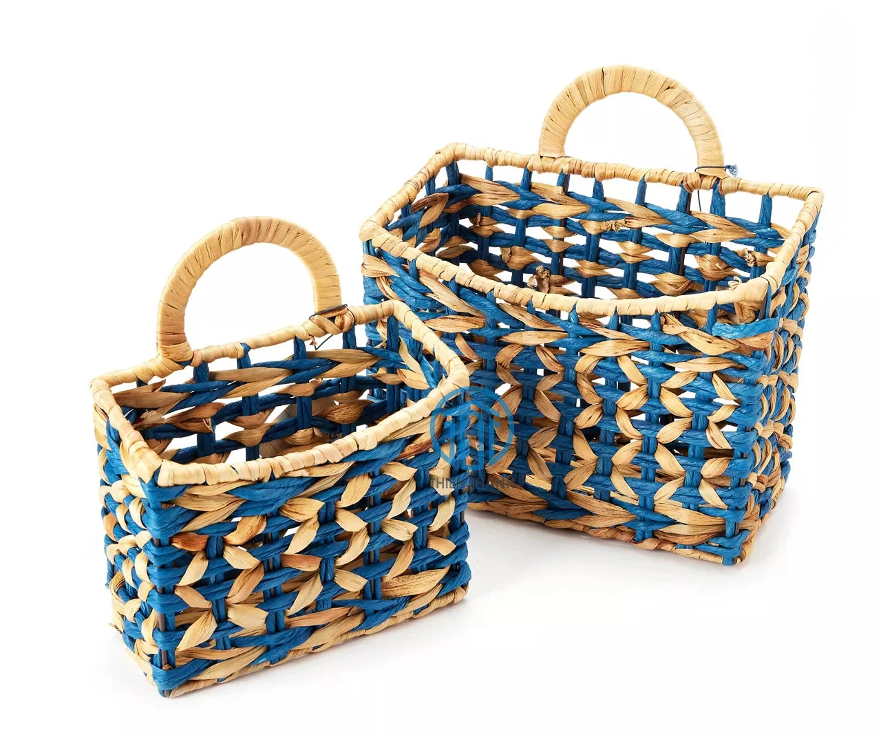 New design natural handmade water hyacinth storage basket wall hanging for home decoration made in wholesaler of Vietnam