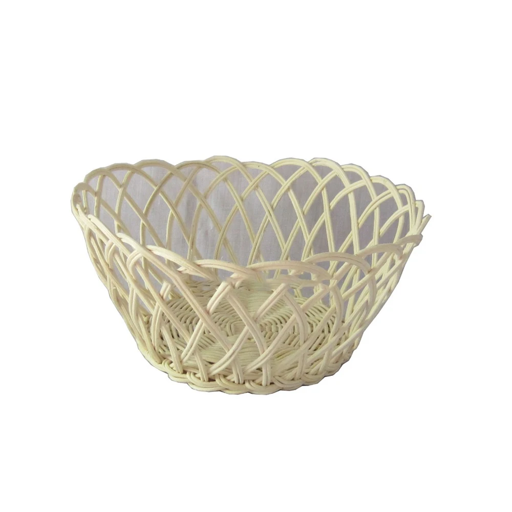 Made In Vietnam Natural Kitchen Storage Basket Wicker Rattan Fruit Basket Decorative Woven Basket For Vegetable Fruits