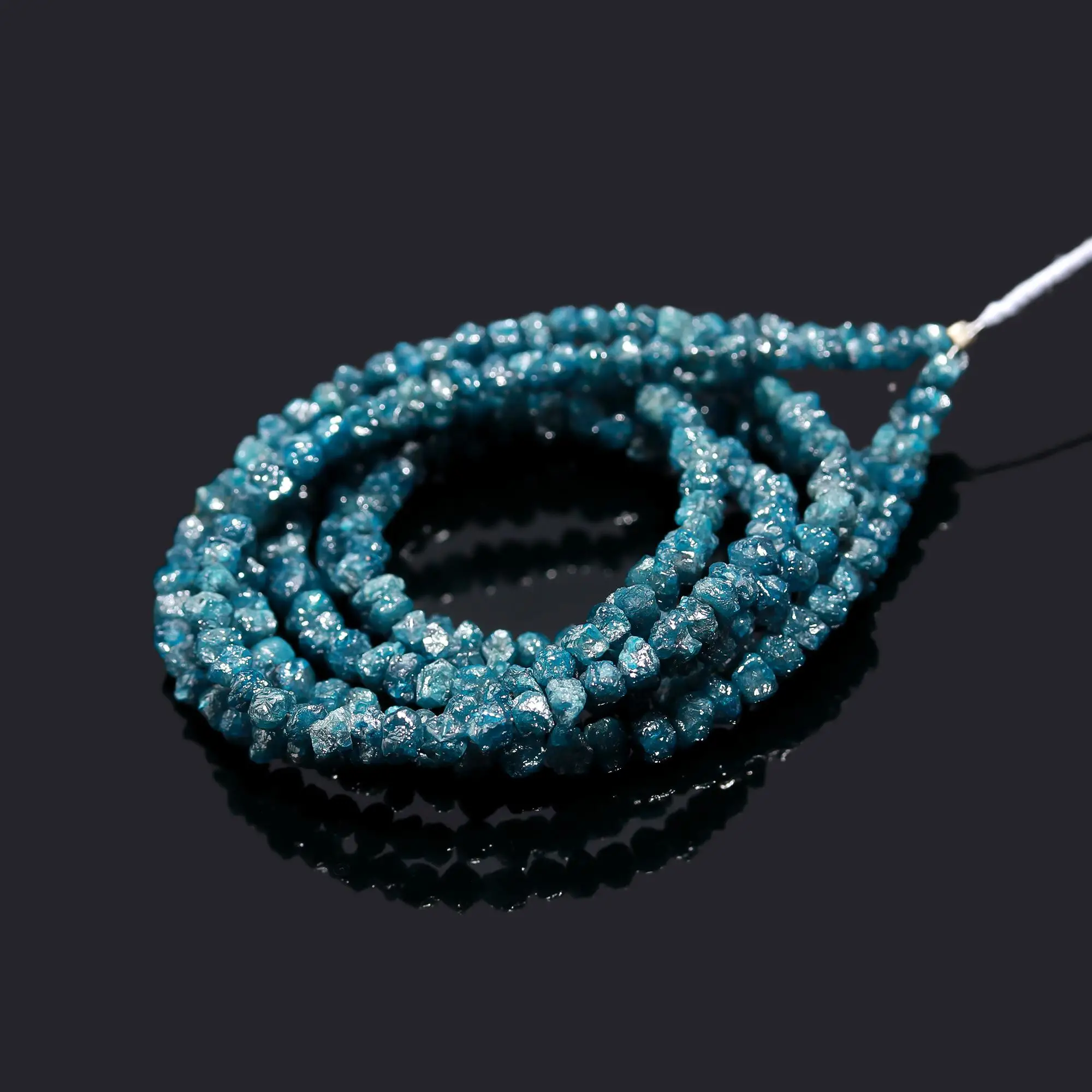 New trending Blue Diamond Uncut shape Raw/Rough beads Fashionable beads for jewelry making Best Quality Wholesale Gemstone beads
