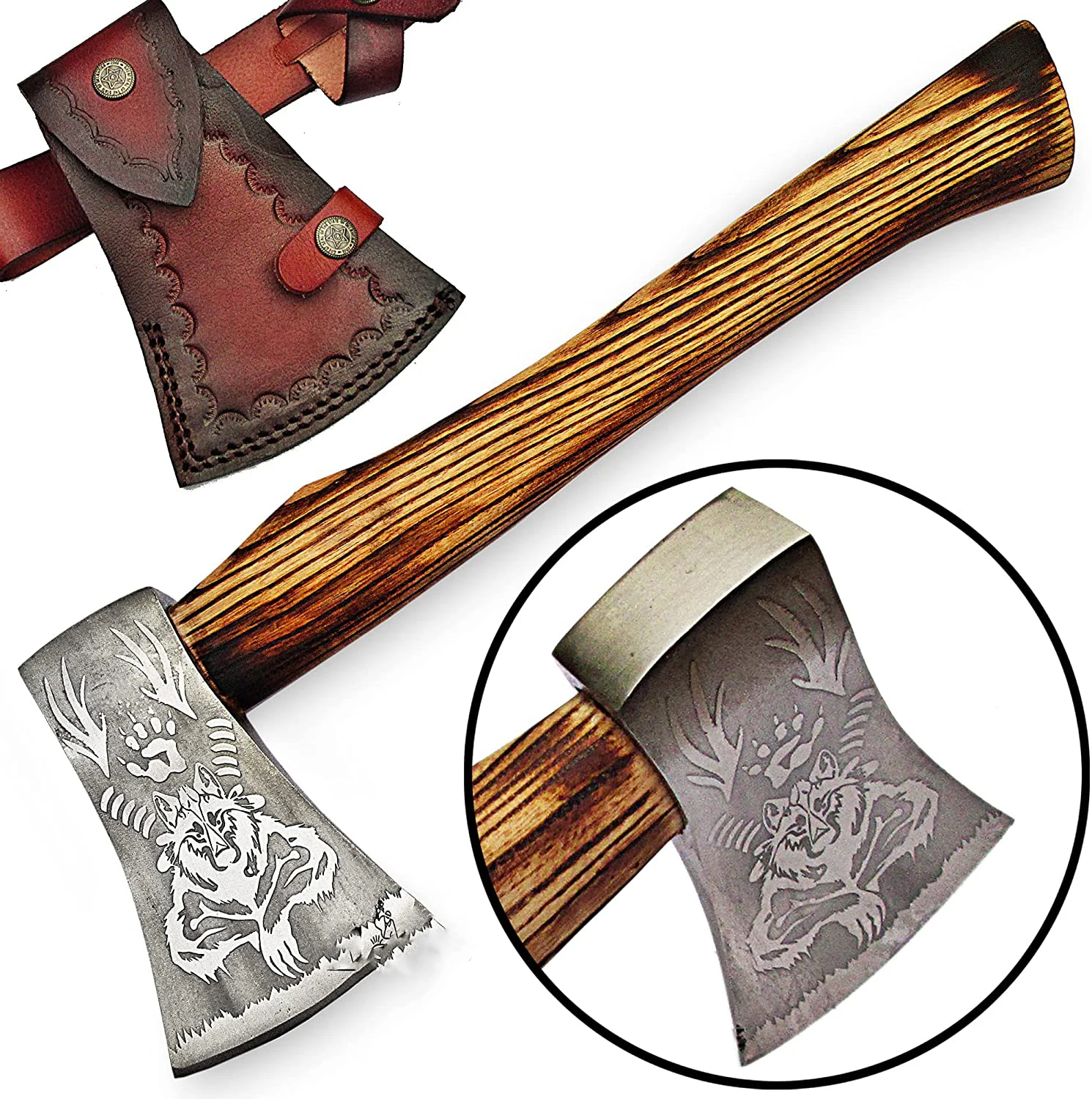 Top Quality Axe Manufacturer For Axe  Wooden Packing Series Color Handle Type With Leather Sheath with Offer Free Sample.