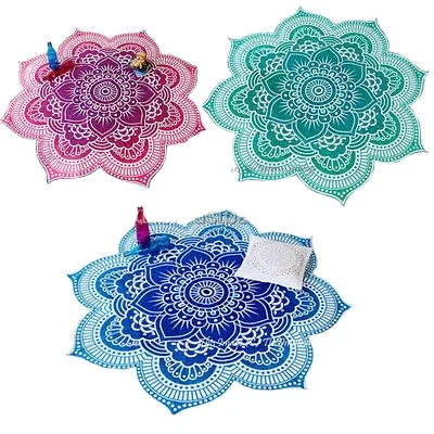 Indian mandala Round ethnic decorative Hippie Beach Throw picnic Towel Gypsy Yoga Tapestry Mandala Wall Hanging art