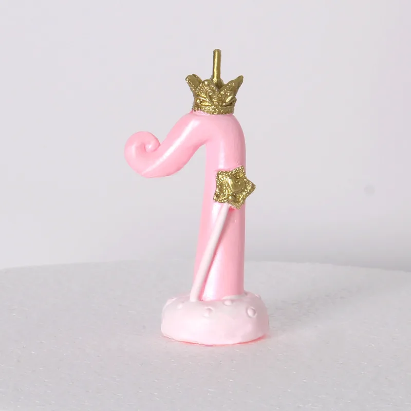 Digital Candles Baby Shower Happy Birthday Cake Topper Unicorn Party Birthday Cake Decor High-grade Crown Birthday Personalized